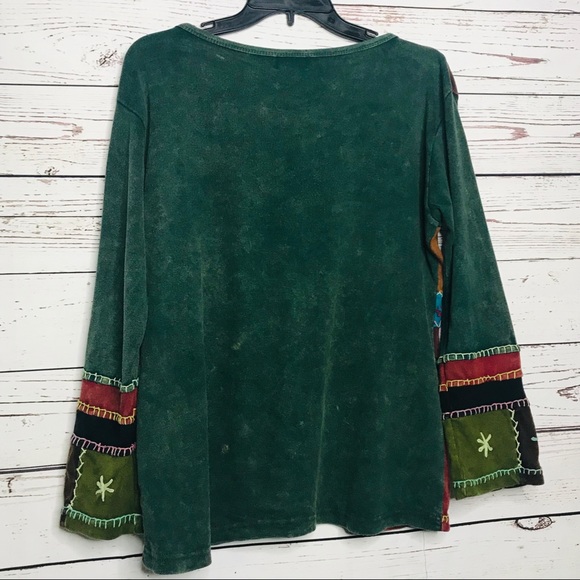 Rising International Patchwork Embroidered Sweater - Picture 4 of 4